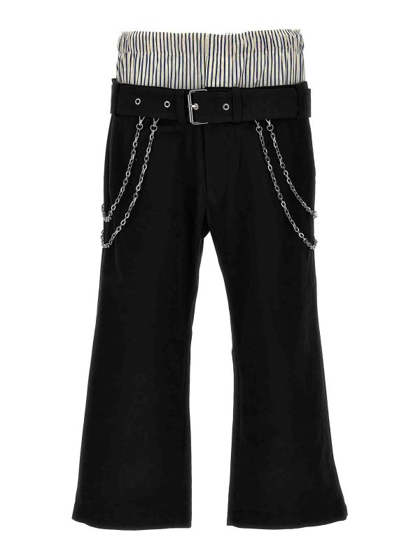 BLUEMARBLE: カジュアルトラウザー - ショートパンツ - 黒