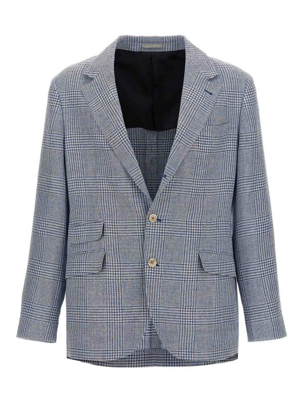 BRUNELLO CUCINELLI: blazers - Houndstooth Blazer