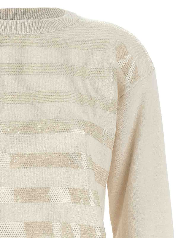 The Best Shops BRUNELLO CUCINELLI: crew necks - Sequin Sweater