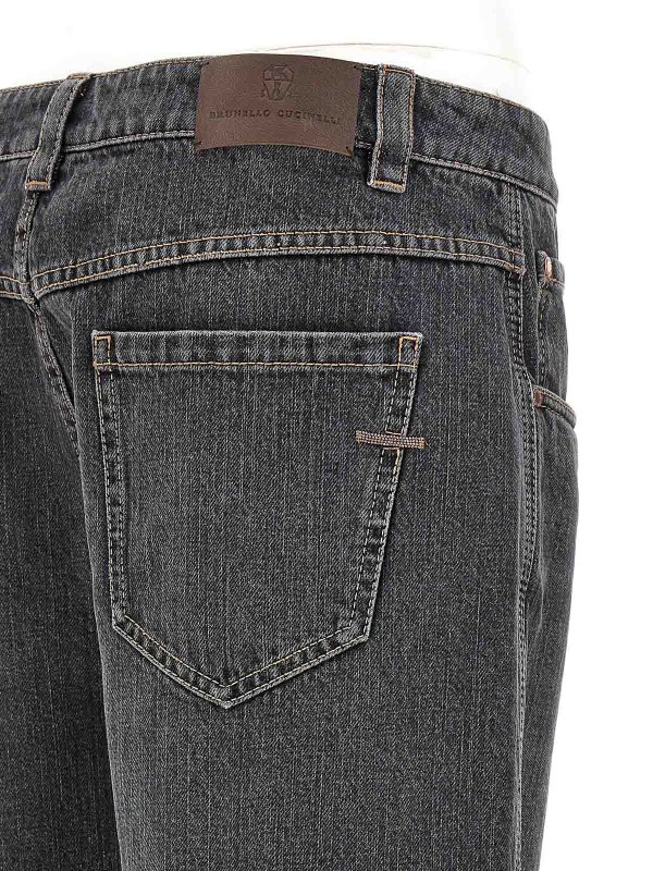 ストレートジーンズ - グレー shop online: BRUNELLO CUCINELLI