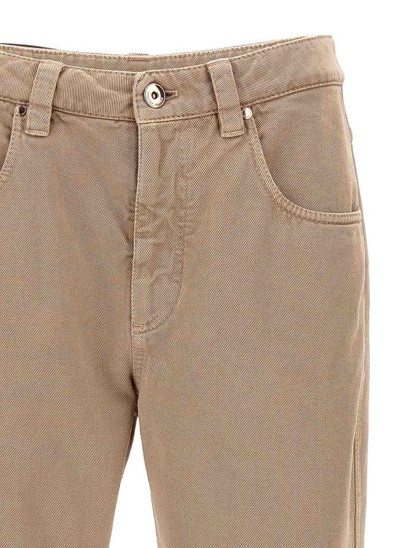 The Best Shops BRUNELLO CUCINELLI: Jeans à jambe droite - Jean Droit - Beige