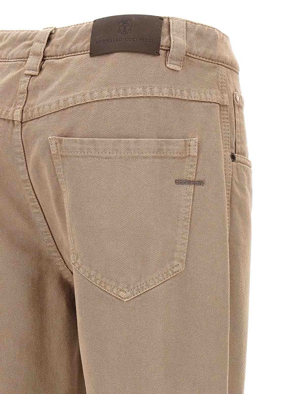 Jean Droit - Beige shop online: BRUNELLO CUCINELLI