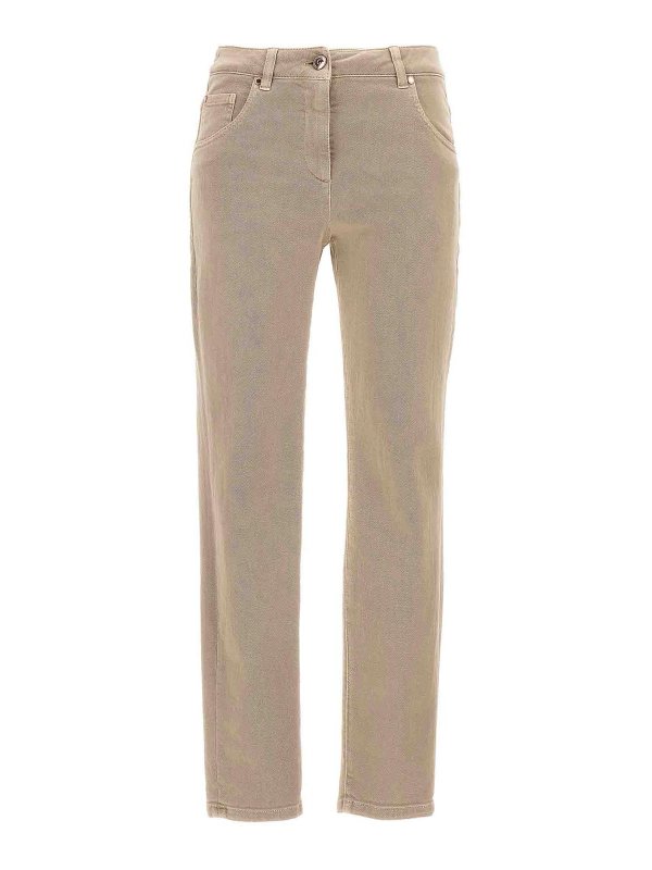 BRUNELLO CUCINELLI: straight leg jeans - Garment-Dyed Jeans