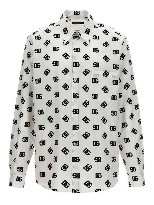 DOLCE & GABBANA: shirts - All Over Logo Shirt