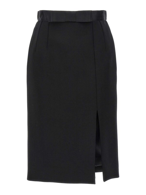 DOLCE & GABBANA: Jupes midi et au genou - Jupe Midi - Noir