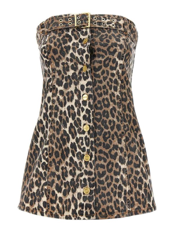 GANNI: Tops & Tank tops - Leopard Top