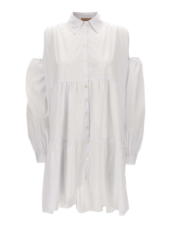 LE TWINS: Kurze Kleider - Kurzes Kleid - Weiß