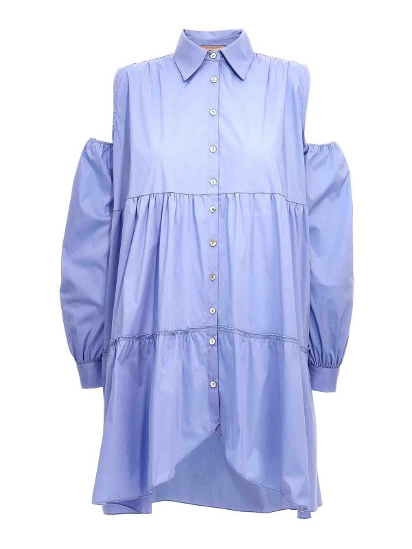 LE TWINS: ショートドレス - ショートドレス - ライトブルー