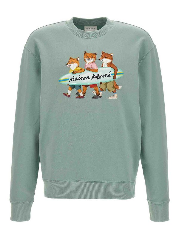 MAISON KITSUNÉ: Sweatshirts & Sweaters - Surfing Fox Sweatshirt