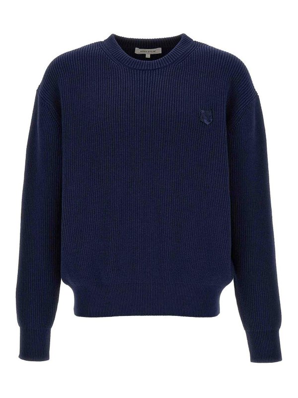 MAISON KITSUNÉ: crew necks - Bold Fox Head Sweater