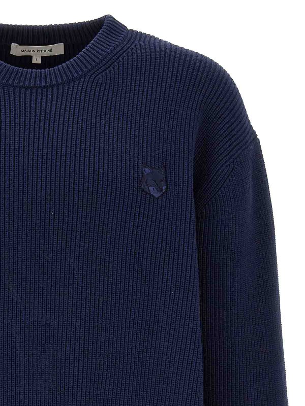 The Best Shops MAISON KITSUNÉ: crew necks - Bold Fox Head Sweater