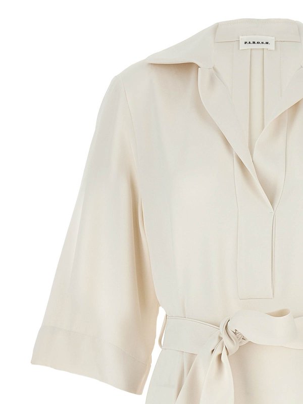 The Best Shops P.A.R.O.S.H.: Vestidos largos - Vestido Largo - Blanco