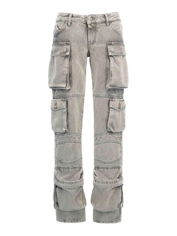 The Attico: Bootcut - Bootcut Jeans - Grau