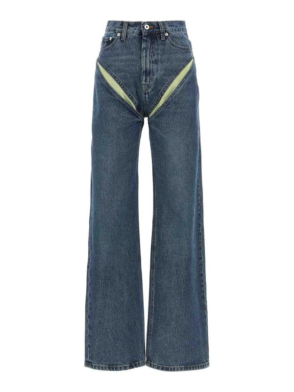Y/PROJECT: Bootcut - Bootcut Jeans - Blau