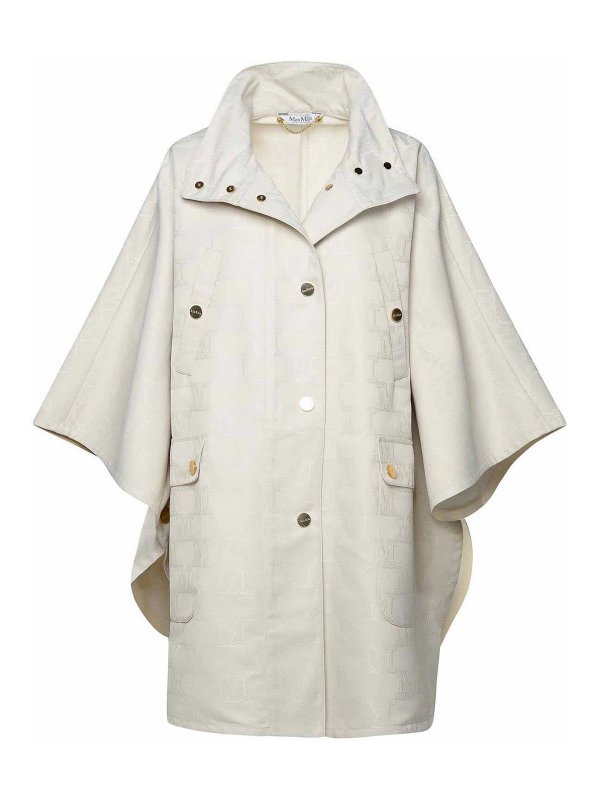 Max Mara: Capes & Ponchos - Cape - Weiß