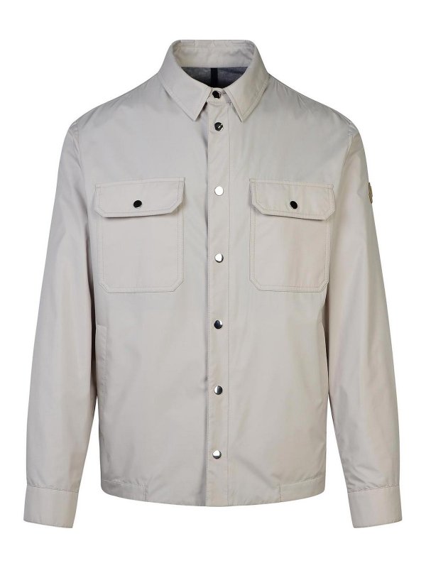 MONCLER: casual jackets - Piz Ivory Polyester Jacket