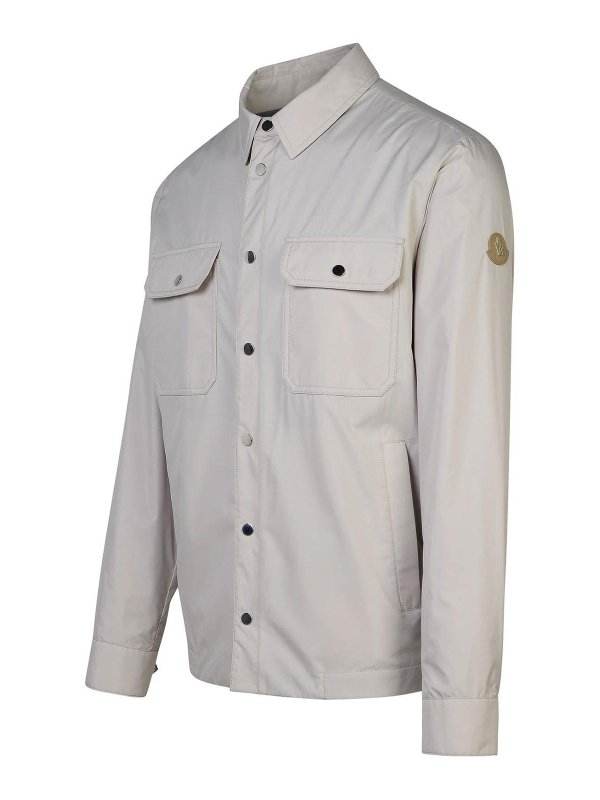 The Best Shops MONCLER: casual jackets - Piz Ivory Polyester Jacket