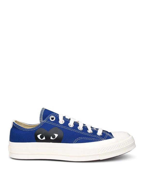 Comme des Garçons Play: sneakers - Sneaker in tela blu