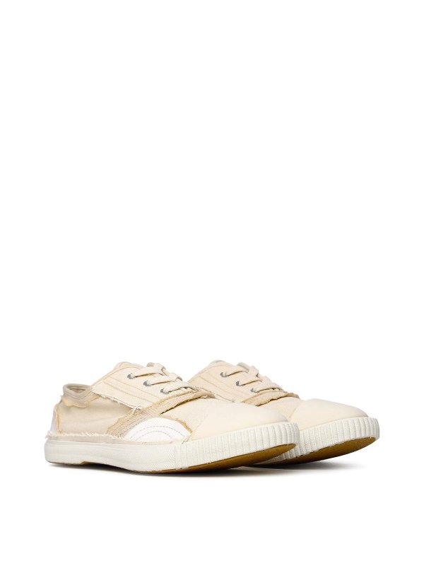 Maison Margiela: sneakers online - Sneaker in cotone color crema