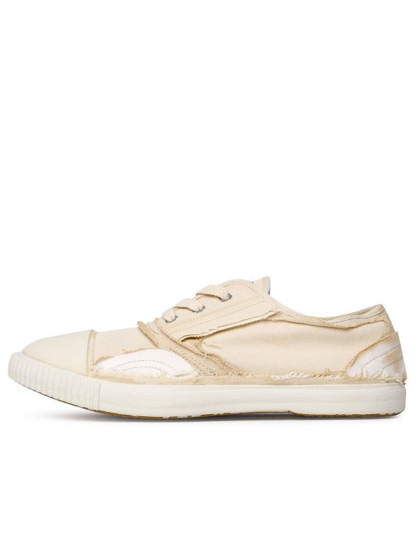 The Best Shops Maison Margiela: sneakers - Sneaker in cotone color crema