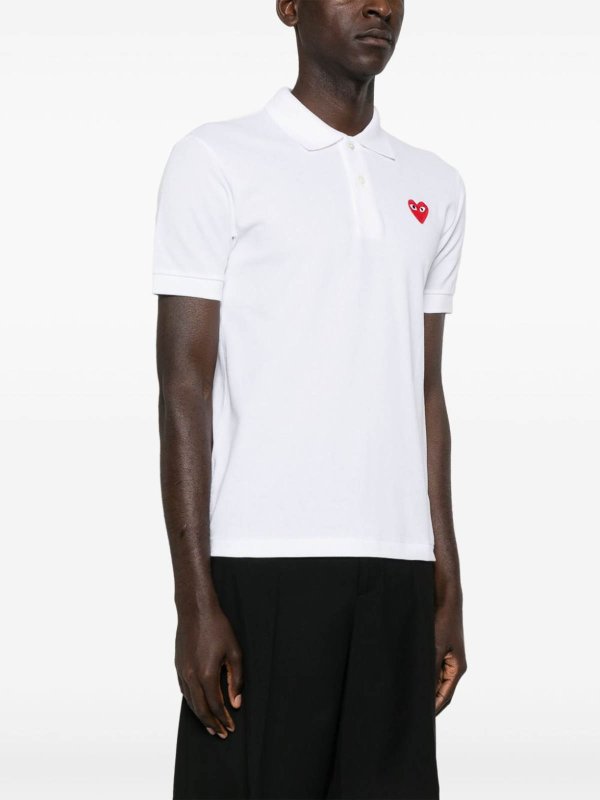 COMME DES GARCONS: polo shirts online - Logo cotton polo