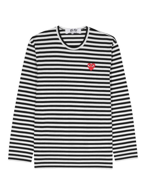 COMME DES GARCONS: t-shirt - T-shirt in cotone a righe