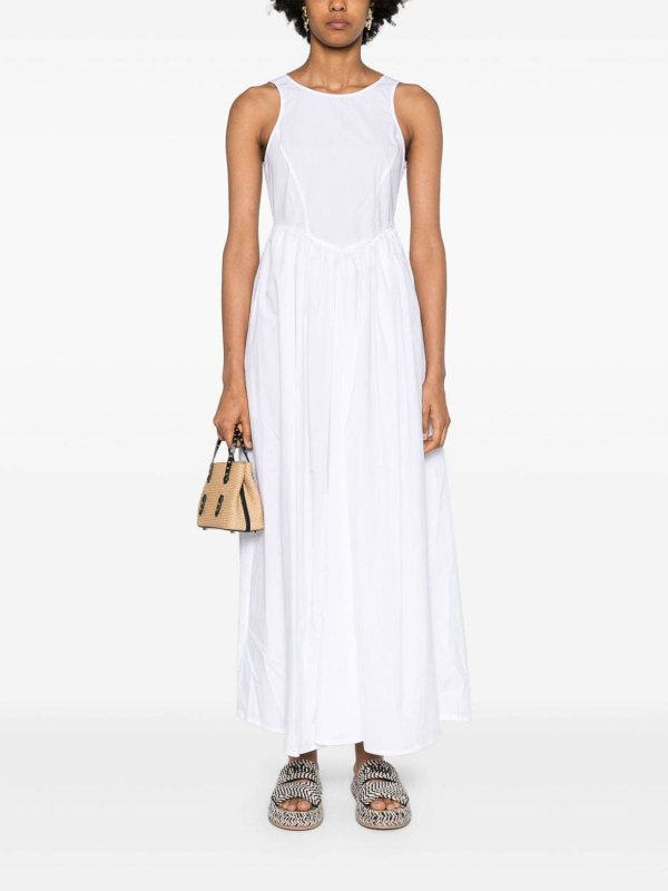EMPORIO ARMANI: Robe longueur genou online - Robe Au Genou - Blanc