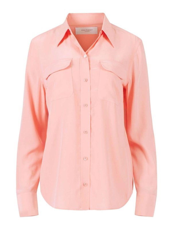 EQUIPMENT: shirts - Slim Fit Silk Shirt