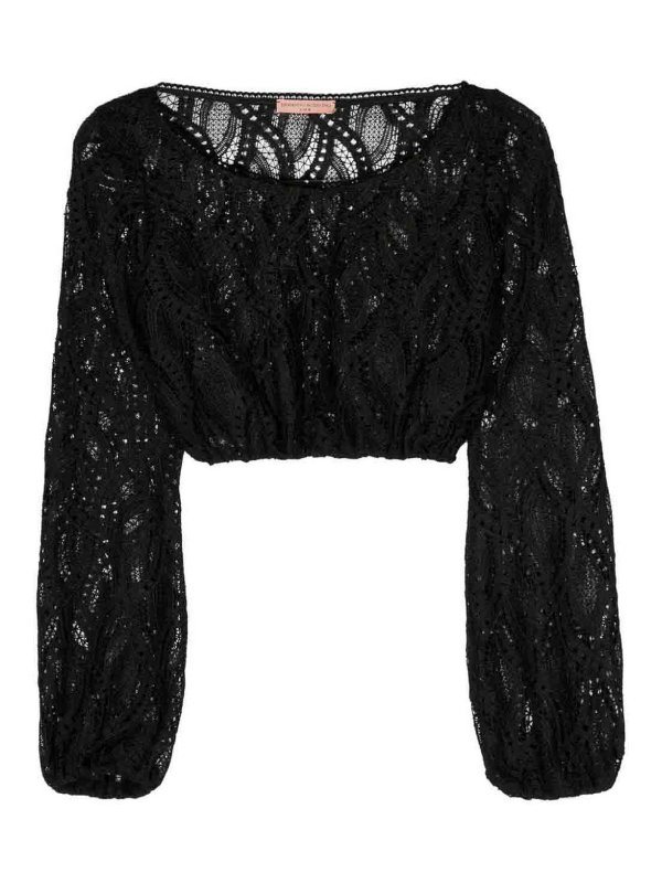 ERMANNO SCERVINO: Tops & Tank tops - Embroidered Cropped Top