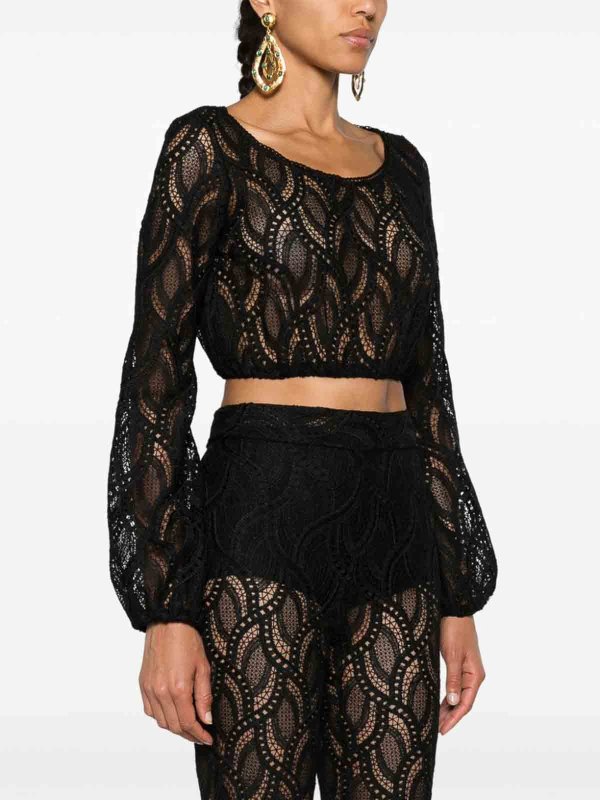 Embroidered Cropped Top shop online: ERMANNO SCERVINO