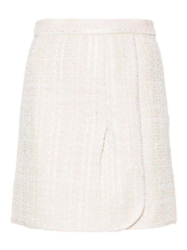 Iro: Knee length skirts & Midi - Cotton Blend Wrapped Skirt