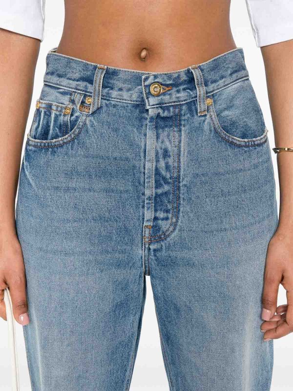 JACQUEMUS: Jeans à jambe droite online - Jean Droit - Le De-Nimes Droit