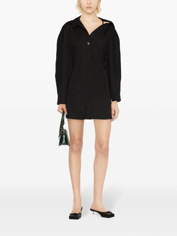 La Mini Robe Chemise - Negro shop online: JACQUEMUS