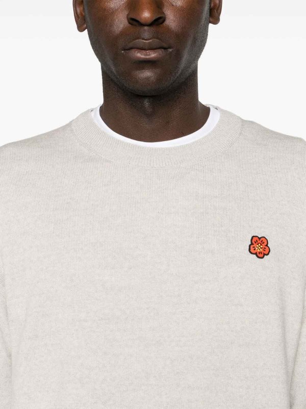 The Best Shops KENZO: maglia collo rotondo - Maglione in lana a fiori Boke