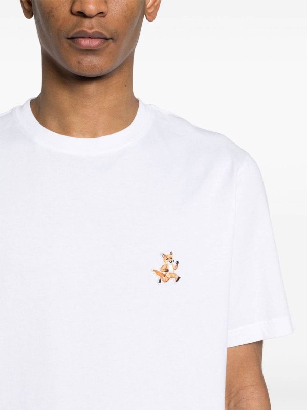 Speedy Fox Cotton T-Shirt shop online: MAISON KITSUNÉ
