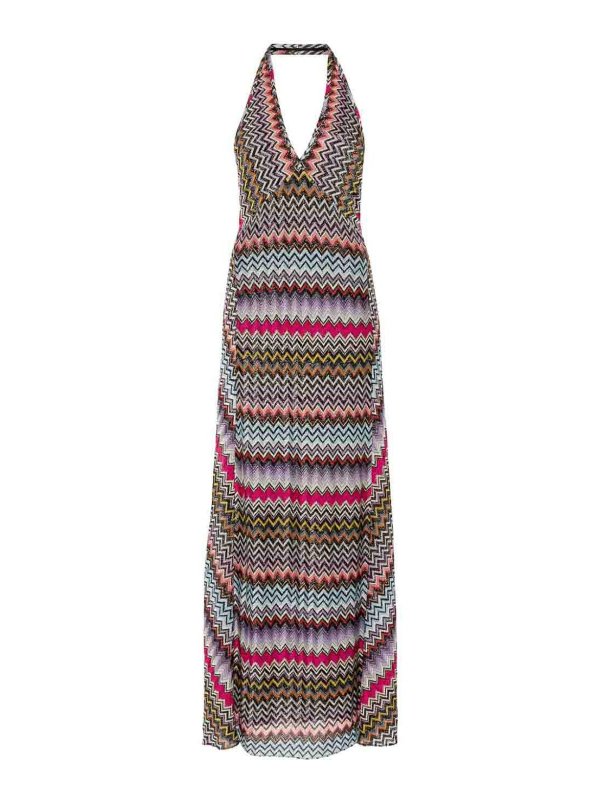 MISSONI: maxi dresses - Zigzag Pattern Long Dress