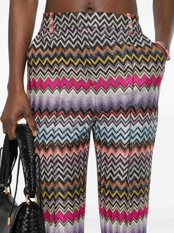 MISSONI: casual trousers online - Zigzag Pattern Flared Trousers