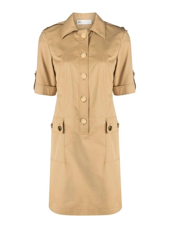 TORY BURCH: knee length dresses - Cotton Camp Dress