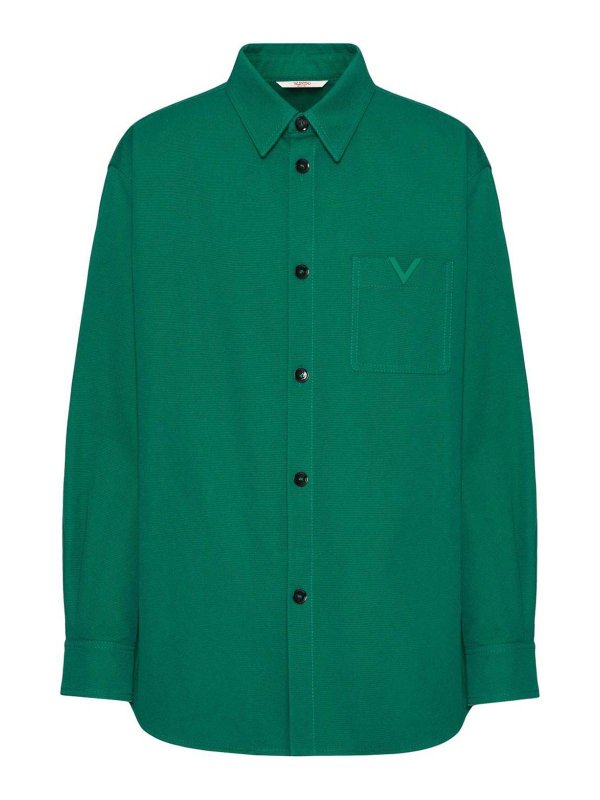 VALENTINO: Hemden - Hemd - Grün