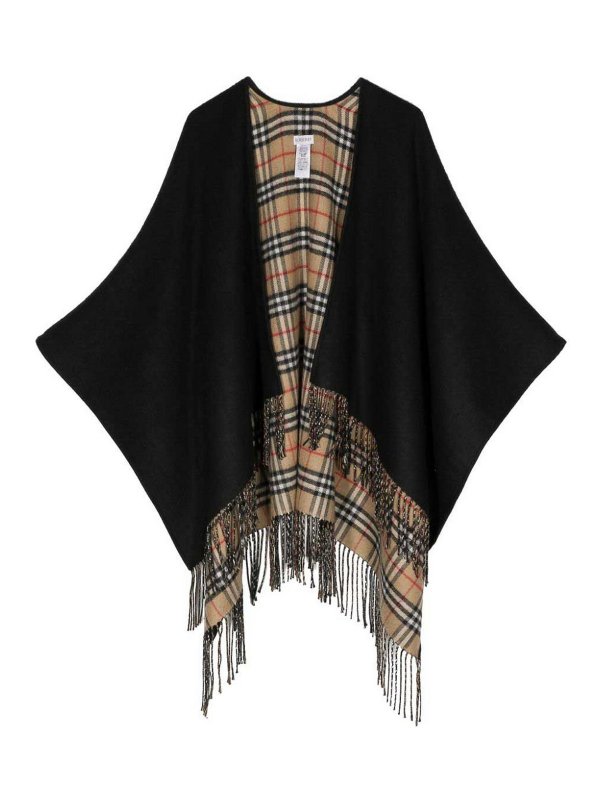 BURBERRY: Capes &  Ponchos - Wool Reversible Cape