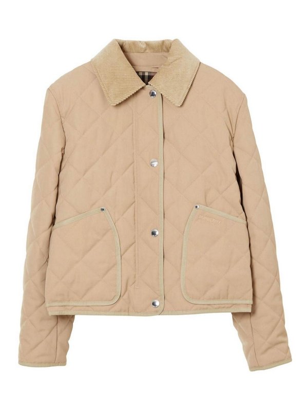 BURBERRY: casual jackets - Quilted Short Jacket