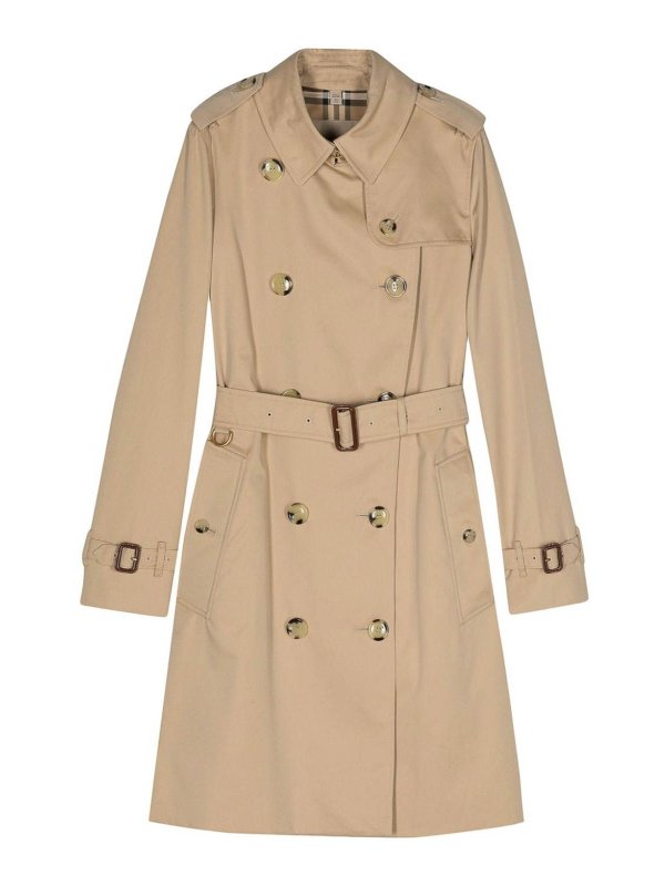BURBERRY: Kurze Mäntel - Trenchcoat - Beige