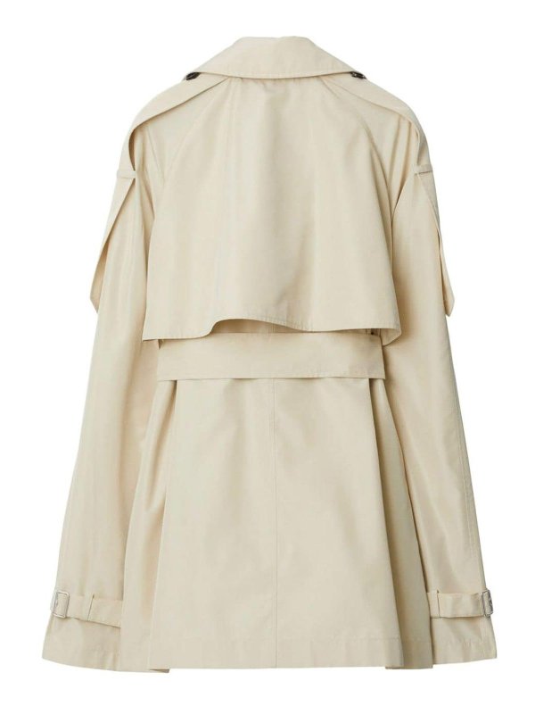BURBERRY: trench coats online - Silk Short Trench Coat
