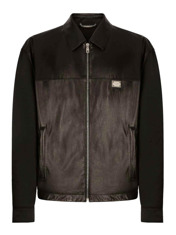 DOLCE & GABBANA: Chaquetas de cuero - Chaqueta De Cuero - Negro