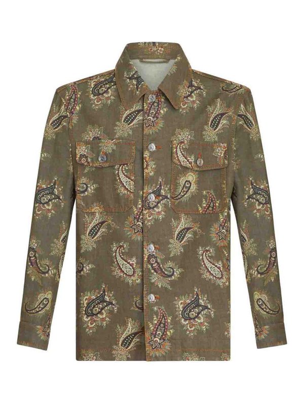 ETRO: Chemises - Chemise - Vert