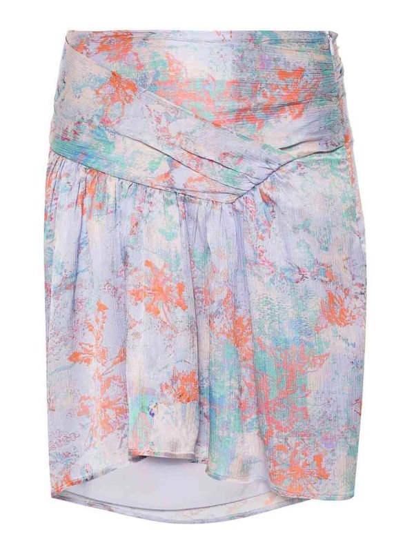 Iro: minigonne - Minigonna in seta con stampa floreale