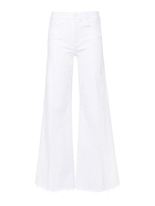 MOTHER: Bootcut - Bootcut Jeans - Weiß