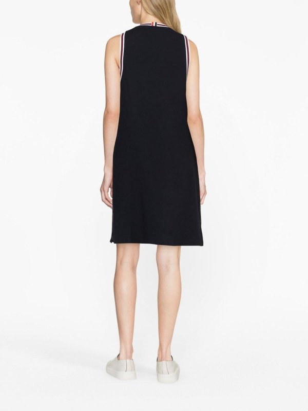 THOM BROWNE: knee length dresses online - Rwb Cotton Tennis Dress