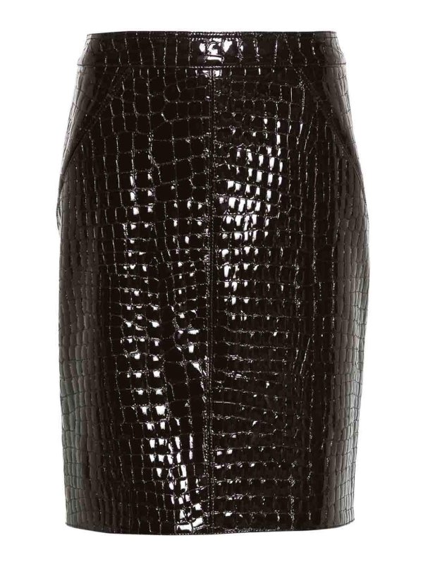 TOM FORD: Knielange und Midi Röcke - Midirock - Dunkelbraun