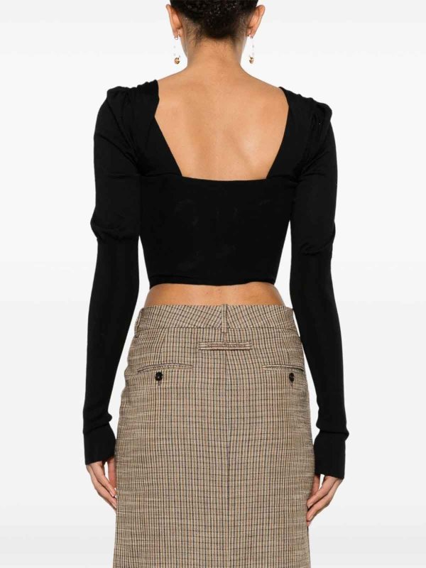 VIVIENNE WESTWOOD: crew necks online - Bea Wool And Silk Blend Corset